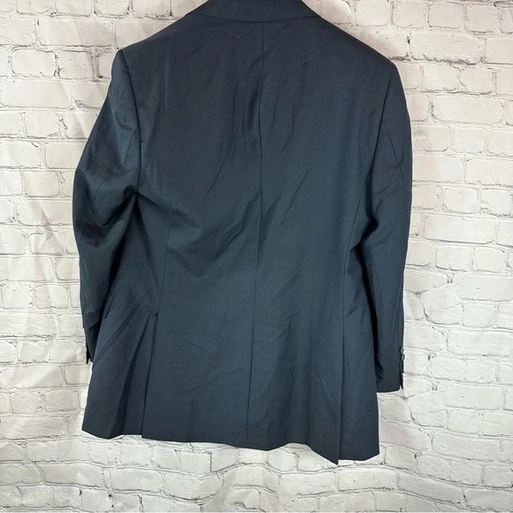 cremieux collection blazer suit jacket wool navy grey 42L - Picture 6 of 9